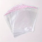 Clear Self-adhesive Polypropylene Gift Bags 12X17CM Opp Plastic Packaging Pouches For Jewelry And Gifts No Pattern 50PCS