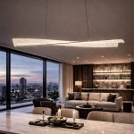 Glitz Acrylic LED Pendant Light Polished Chrome