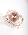 Rose Gold Engagement Ring Stack - M l