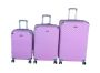 Light Pink Abs 3-PIECE Luggage Set With Spinner Wheels And Lock - Durable