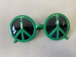 60S Hippie Green Glasses