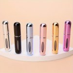 4PCS Refillable Perfume Atomizer Bottles Bottom-fill Travel Spray Containers Portable Cosmetic Mist Sprayers 5ML 0.169OZ Multi-c