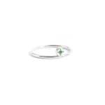 Emerald Dot Ring In Silver - M1 2