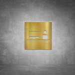 Office Sign D01 - Brushed Brass
