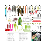 107PCS Fishing Lures Kit For For Bass Trout & Salmon Fishing