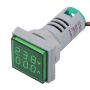 LED Digital Volt Meter 22MM 50-500V 0-100A Ac Current Indicator Panel