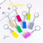 Diy Building Blocks Keychain 26 Color Options Perfect Gift For Business Promotions Candy-colored Keychains 2X4 Building Blocks D