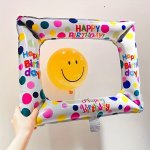 1PC Birthday Photo Frame Aluminum Balloon Party Balloon Decoration Party Supplies Photography Accessory