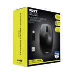 Port Wireless Rechargeable 1600DPI 5 Button Bluetooth Mouse – Black