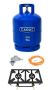 2 Plate Gas Burner 4 Legged And 7KG Gas Cylinder