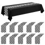 10 Pack Checkered Table Runner Polyester Table Decor Classic Black And White Checkerboard Table Runner For Indoor Outdoor Wedding Birthday Parties F