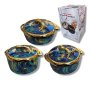 Marble-design Thermo Casseroles -1.5L 2L 2.5L Built-in Insulation Airtight & Lightweight Set Of 3