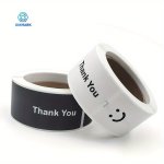 Sinmark 120PCS 1ROLL 7.59CM X 2.49CM Colorful Copper Plate Label Thank You Adhesive Sticker Creative Sealing Gift Gift Decoratio