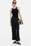 Ankle-length Linen Trousers - Black