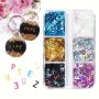 Holographic Glitter English Alphabet Flakes Resin Silicone Mold Filler Laser Letter Sequins For Epoxy Resin Filling Handmade Diy