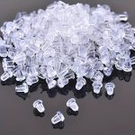 50PCS 100PCS Transparent Earplugs Diy Jewelry Earring Accessories Material Anti-fall Silicone Earplugs Plastic Transparent Earpl