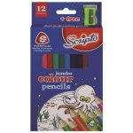 Scripto Tri Jumbo Colour Pencils 12PC