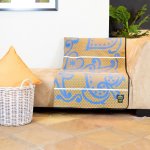 Morena - Riet Cobalt yolk natural - 155 X 165 Cm