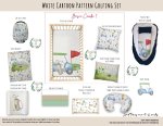 Cot Duvet Bedding White Cartoon Pattern Golfing Set