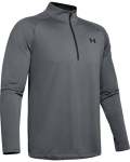 Men's Ua Tech Zip Long Sleeve - Black Medium Heather Md