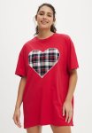 Cotton On 90S Graphic T-Shirt Nightie - Warm Cherry gingham Heart