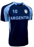 Men's Argentina Short Sleeve Shirt Adult Sizes Argentina Game Day Soccer Jersey T-Shirt Am Blue