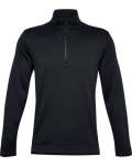Men's Ua Storm Golf Sweater Fleece Zip - BLACK-001 LG