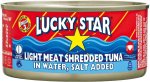Light Meat Shredded Tuna In Water Salt Added Sea Foods