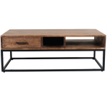 Mango Wood And Metal Coffee Table 1150MM X 600MM X 400MM