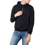 Armani Exchange Men's Logo Regular Fit Stretch Cotton Zip Up Hooded Sweatshirt Black Small