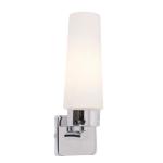 Polished Chrome Wall Bracket With Sealed White Glass