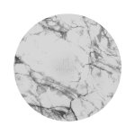 H-select Cake Board Thin Round White Marble 10" Tbd