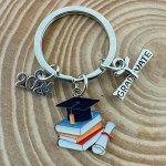 2024 Graduation Ceremony Men's And Women's Keychain Cute Enamel Doctoral Hat Keychain Commemorative Ceremony Gifts