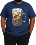 Mens Beer Mug Tee - 10XL Navy