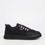 Urbanart Ezrain 1 Wax Faux Suede Sneaker - Black - Black 9