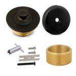 Lift And Turn Bathtub Drain Conversion Kit All-brass Tub Drain With Trim Waste Single-hole Overflow Faceplate Plus Removal Tool