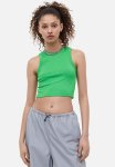 Cropped Vest Top - Bright Green