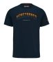 Men Blue Cotton Short Sleeve Round Regular T-Shirt 2XL