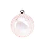 Xmas Ball Transparent Glass 10CM - Pink