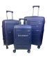 Hard Shell Pp Travel Bags - 3 Piece Luggage Set - Navy