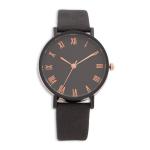 Black Round Pu Watch