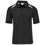 Mens Splice Golf Shirt Black White