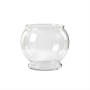 Large Round Bevel Base Fish Bowl - Transparent
