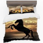 Sunset Stallion Duvet Cover Set