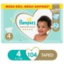 Pampers Premium Care Mega Box Maxi Size 4 104 Nappies