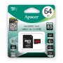 Apacer 64GB Microsdhc Uhs-i U1 Card With Adaptor - Class 10 R85 Mb/s