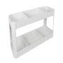 Qurious-two Tier Pull-out Storage Rack With Dividers