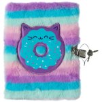 Kitty Donut Fluffy Lockable Journal