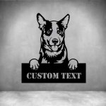 Australian Cattle Dog With Custom Text - 450MM Rust Coat