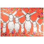 - Large Carpet Chenille Donkey Family
